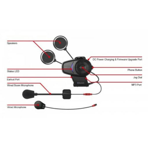 SENA 10S Dual Pack Motorcycle Bluetooth Communication System