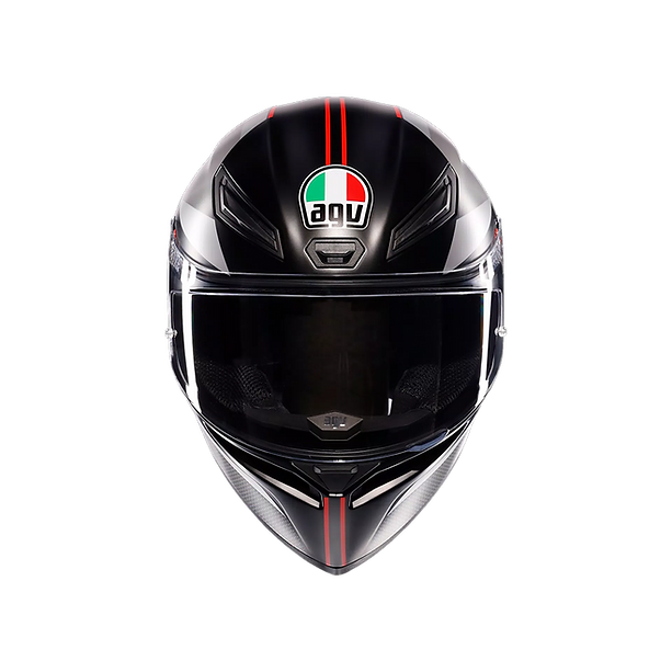 AGV K1 S HELMET - LAP MATT BLACK/GREY/RED (ISI & ECE2206)
