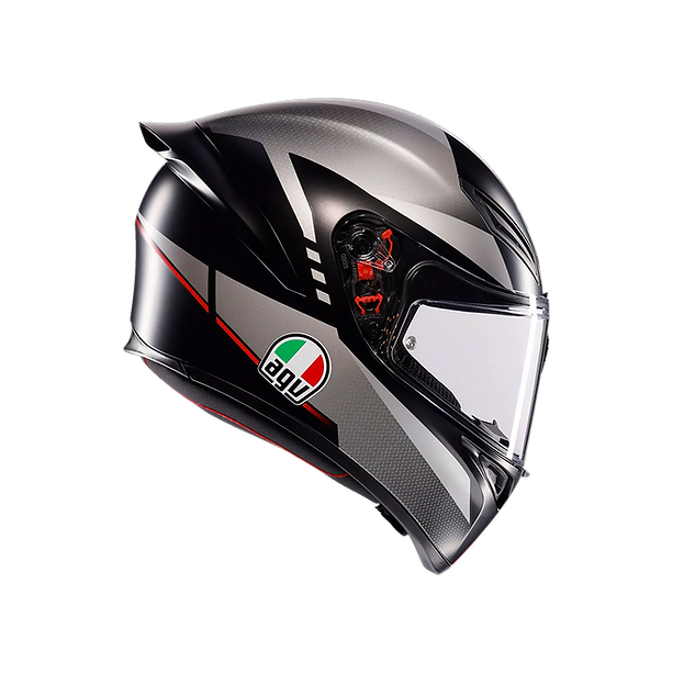 AGV K1 S HELMET - LAP MATT BLACK/GREY/RED (ISI & ECE2206)