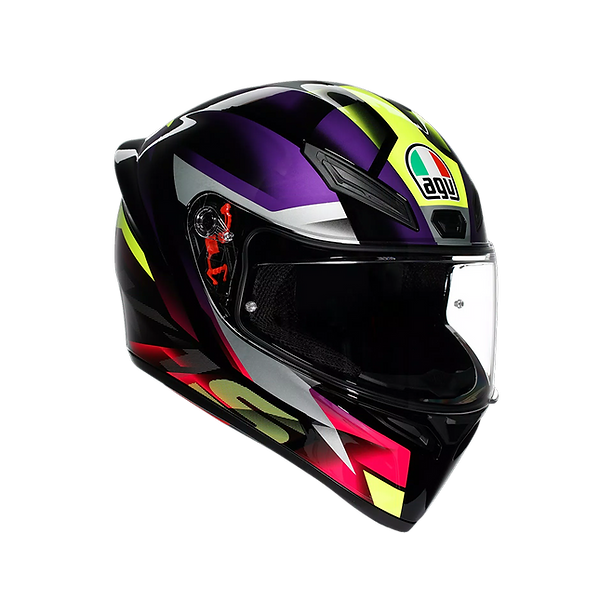 AGV K1 S HELMET - FASTLAP BLACK/PURPLE/PINK (ISI & ECE2206)