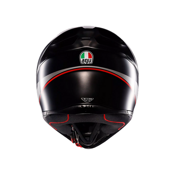 AGV K1 S HELMET - LAP MATT BLACK/GREY/RED (ISI & ECE2206)